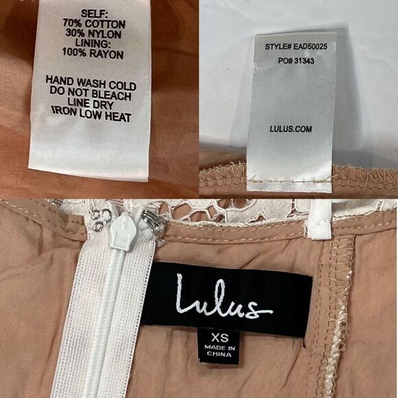 Lulu's One Wish Handkerchief Dress White Lace Midi XS Cruise Wedding Event - Picture 7 of 14